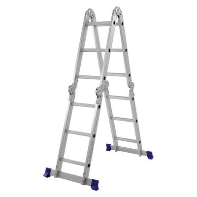 Escada Articulada 12 Degraus 4x3 Em Alumínio Mor