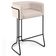 Kit 04 Banquetas Decorativas Fixa Base de Aço Preto Betina D02 Veludo Bege C-309 - Lyam Decor