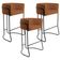 Kit 03 Banquetas Decorativas Fixa Base de Aço Preto Betina D02 Veludo Telha C-262 - Lyam Decor