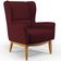 Kit 02 Poltronas Decorativas Sala Estar Milena D02 Base de Madeira Veludo Marsala C-278 - Lyam Decor