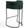 Kit 02 Banquetas Decorativas Fixa Base de Aço Preto Betina D02 Linho Verde Musgo C-117 - Lyam Decor