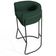 Kit 02 Banquetas Decorativas Fixa Base de Aço Preto Betina D02 Linho Verde Musgo C-117 - Lyam Decor