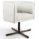 Poltrona Decorativa Giratória Base X Betina D02 Linho Bege C-443 - Lyam Decor
