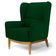 Kit 2 Poltrona Decorativa Sala Estar Milena D02 Base de Madeira Veludo Verde Liso C-303 - Lyam Decor