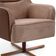 Kit 02 Poltronas Decorativas Base X Giratória Isabella D02 Veludo Bege Escuro C-68 -Lyam Decor