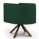 Poltrona Decorativa Base Giratória de Madeira Betina D02 Linho Verde Musgo C-117 - Lyam Decor