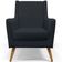 Poltrona Decorativa com Pés de Madeira Taroba D02 Linho Chumbo D-465 - Lyam Decor