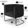 Poltrona Decorativa Fixa Base de Aço Preto Betina D02 Linho Chumbo D-465 - Lyam Decor
