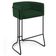 Kit 02 Banquetas Decorativas Fixa Base de Aço Preto Betina D02 Veludo Verde Musgo  C-303- Lyam Decor