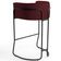 Kit 03 Banquetas Decorativas Fixa Base de Aço Preto Betina D02 Veludo Marsala C-278 - Lyam Decor