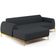 Sofá 4 Lugares com Chaise Esquerdo Sala de Estar Molino 255cm D02 Linho Chumbo D-465 - Lyam Decor