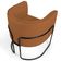 Poltrona Decorativa Fixa Base de Aço Preto Betina D02 Veludo Telha C-262 - Lyam Decor