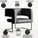 Poltrona Decorativa Scarlett D02 Base de Aço Preto Couríssimo Preto B-159 - Lyam Decor