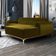 Sofá 3 Lugares com Chaise Direito Para Sala Molino 230 cm D02 Veludo Mostarda C-260 -Lyam Decor