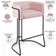 Kit 02 Banquetas Decorativas Fixa Base de Aço Preto Betina D02 Veludo Rosê C-305- Lyam Decor