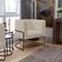 Poltrona Decorativa Fixa Base de Aço Preto Betina D02 Corano Bege C-26 - Lyam Decor