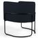 Kit 02 Poltronas Decorativas Fixa Base de Aço Preto Betina D02 Corano Preto C-05 - Lyam Decor