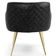 Kit 02 Poltronas Pés Palito D'Ouro Jade D02 Linho Cinza C-416 Tressê Corano Preto - Lyam Decor