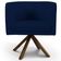 Kit 02 Poltronas Decorativa Base Giratória Madeira Betina D02 Veludo Azul Oxford C-304 - Lyam Decor