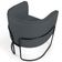 Poltrona Decorativa Fixa Base de Aço Preto Betina D02 Corano Cinza C-03 - Lyam Decor