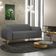 Sofá 3 Lugares Para Sala de Estar Molino 180 cm D02 Pés D'Ouro Veludo Cinza C-317 - Lyam Decor