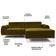 Sofá 5 Lugares com Chaise Direito Para Sala Molino 320 cm D02 Veludo Mostarda C-260 - Lyam Decor