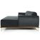 Sofá 4 Lugares com Chaise Direito Para Sala Molino 255 cm D02 Veludo Cinza C-317 - Lyam Decor