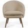 Poltrona Decorativa Fixa Pés Palito Rafa D02 Tressê Linho Bege C-129 - Lyam Decor