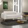 Sofá 3 Lugares Para Sala de Estar Molino 180 cm D02 Pés D'Ouro Linho Cru C-443 - Lyam Decor