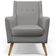 Poltrona Decorativa com Pés de Madeira Taroba D02 Linho Cinza Escuro C-416 - Lyam Decor