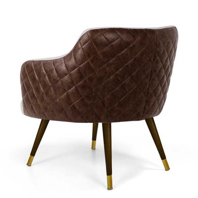 Poltrona Sala Pés Palito Duo New Bronze Jade D02 Linho Bege C-107 Tressê Corano Marrom - Lyam Decor