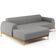 Sofá 4 Lugares com Chaise Esquerdo Sala Estar Molino 265cm D02 Linho Cinza Escuro C-416 - Lyam Decor
