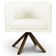 Kit 02 Poltronas Decorativa Base Giratória de Madeira Betina D02 Linho Bege C-107 - Lyam Decor