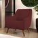 Kit 02 Poltronas Decorativa Fixa Pés de Madeira Paloma D02 Veludo Marsala C-278 - Lyam Decor