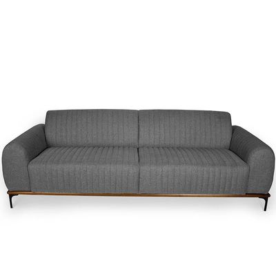 Sofá 2 Lugares Para Sala de Estar Molino 150 cm D02 Linho Cinza C-416 - Lyam Decor