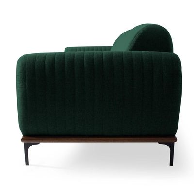 Sofá 2 Lugares Para Sala de Estar Molino 150 cm D02 Linho Verde Musgo C-117 - Lyam Decor