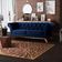 Sofá 4 Lugares Para Sala de Estar Império 260 cm D02 Veludo Azul Marinho C-287 - Lyam Decor