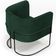 Poltrona Para Sala De Estar Decorativa Fixa Base Aço Preto Betina D02 Bouclê Verde - Lyam Decor