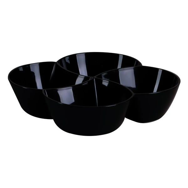 Petisqueira Com 4 Divisões Le Chef Preta 25x25x6cm 1850 - Paramount Petisqueira Com 4 Divisões Le Chef Preta 25x25x6cm 1850 - Paramount