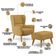 Kit Poltrona Decorativa Milena D02 com Puff Viseo Veludo Mostarda C-260 - Lyam Decor