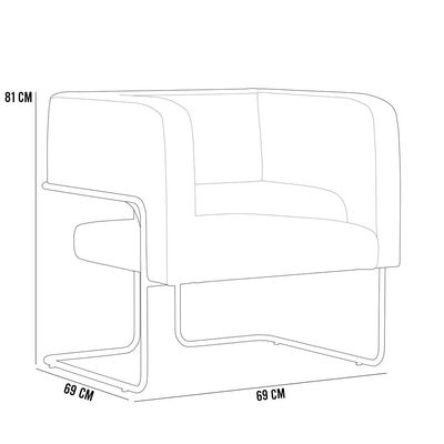 Kit 02 Poltronas Scarlett D02 Base Aço Preto Couríssimo Camel B-14 Linho Bege C-107 - Lyam Decor