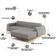 Sofá 5 Lugares com Chaise Direito Sala Estar Molino 320cm D02 Linho Cinza Escuro C-416 - Lyam Decor