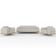 Kit Sofá 3 Lugares 210cm Com 2 Poltronas Molino Pés D'ouro D02 Linho Cru C-443 - Lyam Decor