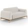 Kit Sofá 3 Lugares 210cm Com 2 Poltronas Molino Pés D'ouro D02 Linho Cru C-443 - Lyam Decor