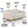 Kit Sofá 3 Lugares 210cm Com 2 Poltronas Molino Pés D'ouro D02 Linho Cru C-443 - Lyam Decor