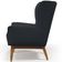 Poltrona Decorativa Fixa Base de Madeira Milena D02 Linho Chumbo D-465 - Lyam Decor