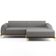 Sofá 3 Lugares com Chaise Direito Sala Estar Molino 230cm D02 Linho Cinza Escuro C-416 - Lyam Decor