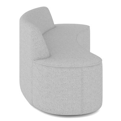 Sofá 4 Lugares Curvo Sala de Estar Living Cancún D02 Linho Cinza Escuro 230 cm C-416 - Lyam Decor