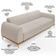Sofá 3 Lugares Para Sala de Estar Kiev 230cm D02 Base Castanho Pés D'ouro Bouclê Creme B-54 - Lyam Decor