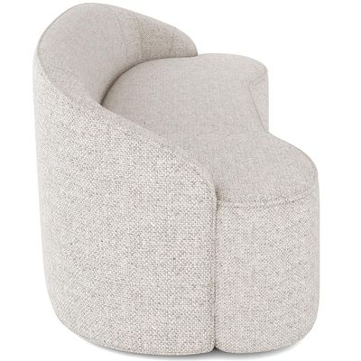 Sofá 4 Lugares Curvo Sala de Estar Living Lótus D02 Linho Cru 260 cm D-461 - Lyam Decor